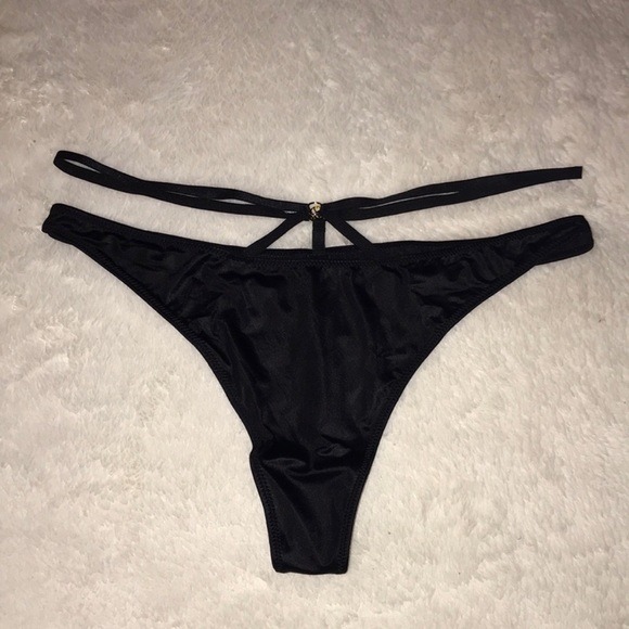 NWT Victoria’s Secret Very Sexy Strappy Thong Silky Smooth Satin V-String Panty - Picture 1 of 16